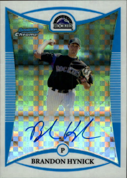 2008 Bowman Chrome Prospects X-Fractors #BCP129 Brandon Hynick AU