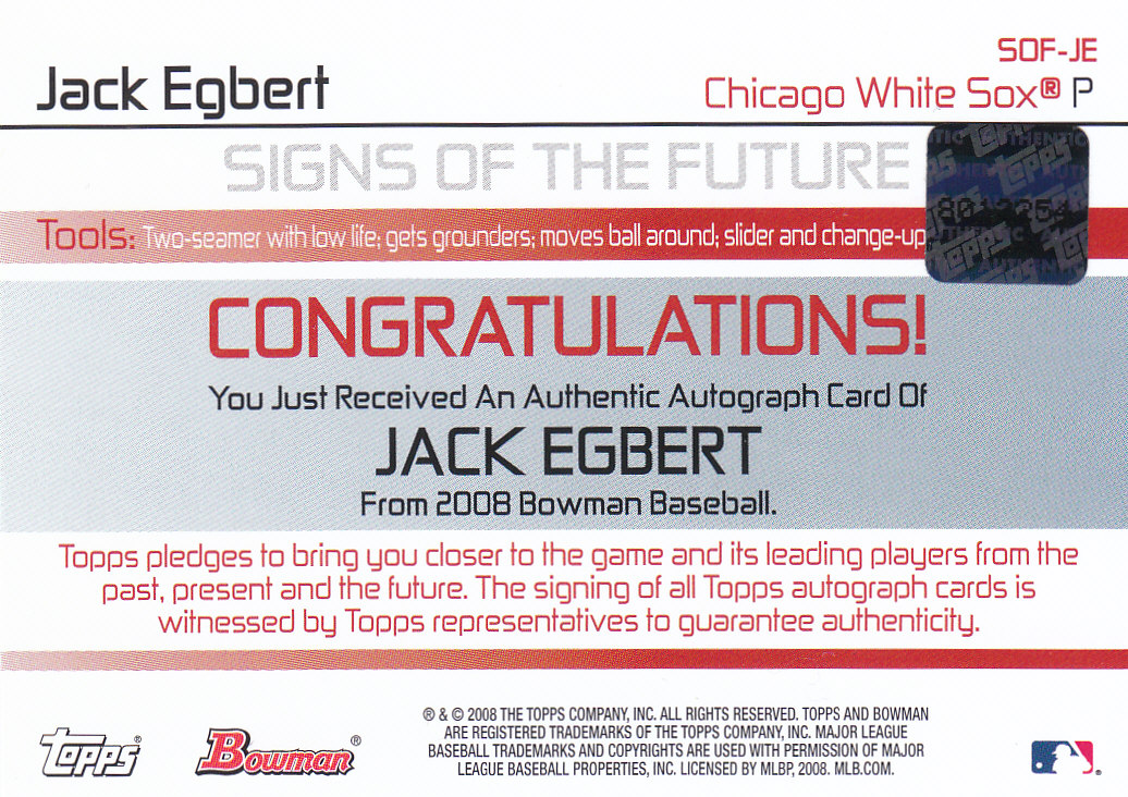2008 Bowman Baseball "Autographs" Insert Cards - Bild 9 von 11