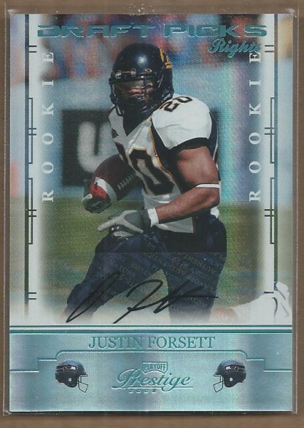2008 Playoff Prestige Draft Picks Rights Autographs #158 Justin Forsett/250