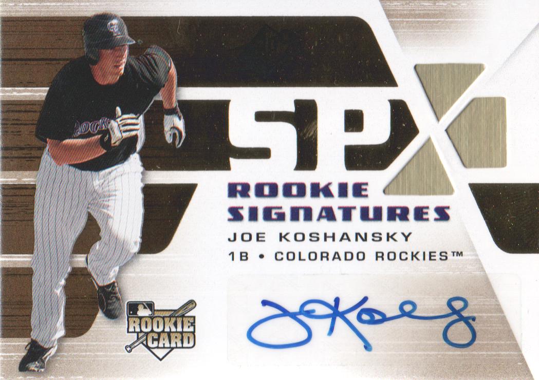2008 SPx #111 Joe Koshansky AU (RC)