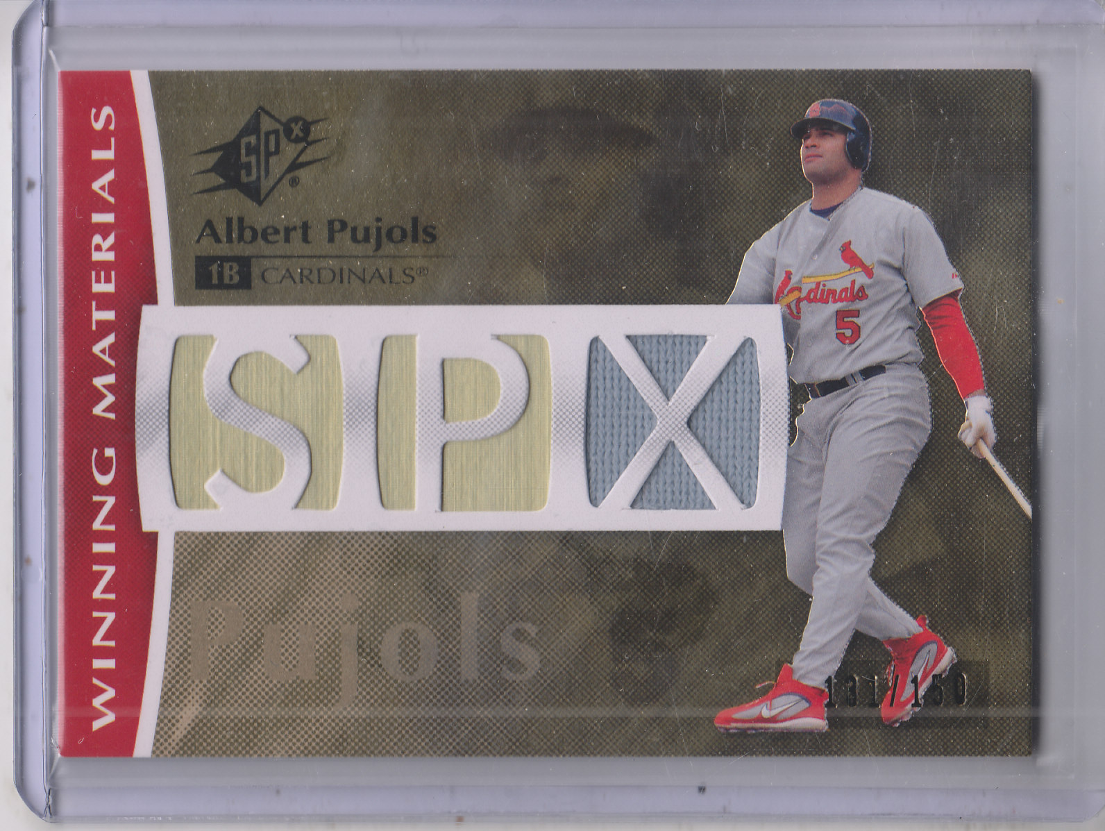 2008 SPx Winning Materials SPx Die Cut 150 #AP Albert Pujols