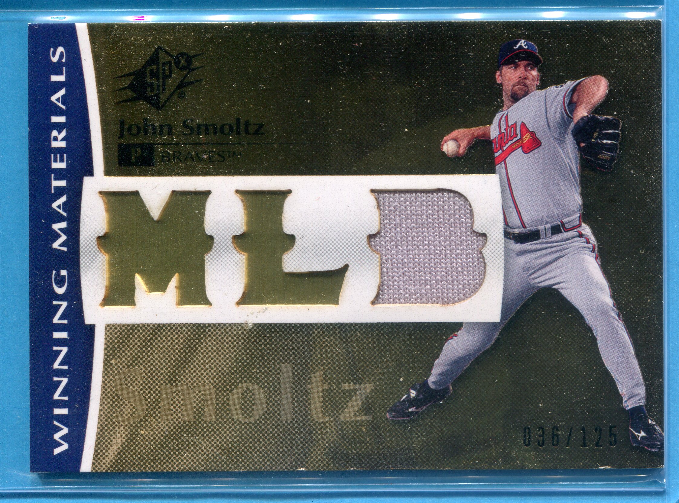 2008 SPx Winning Materials MLB 125 #SM John Smoltz