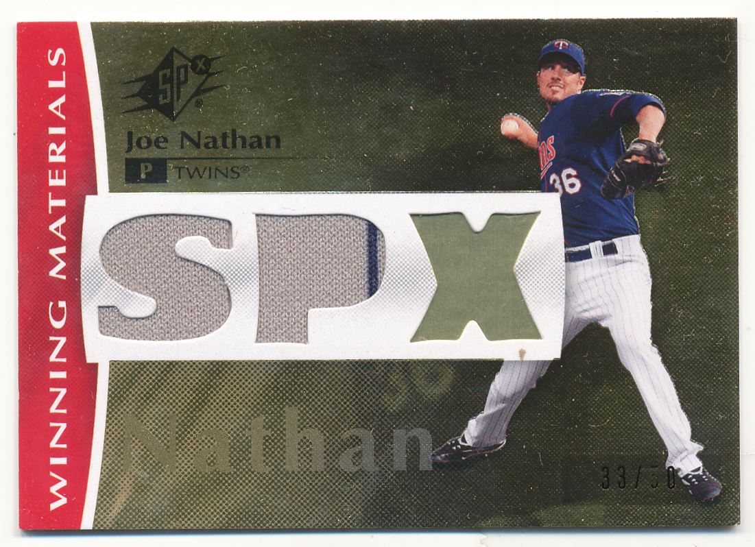 2008 SPx Winning Materials Dual SPx #JN Joe Nathan