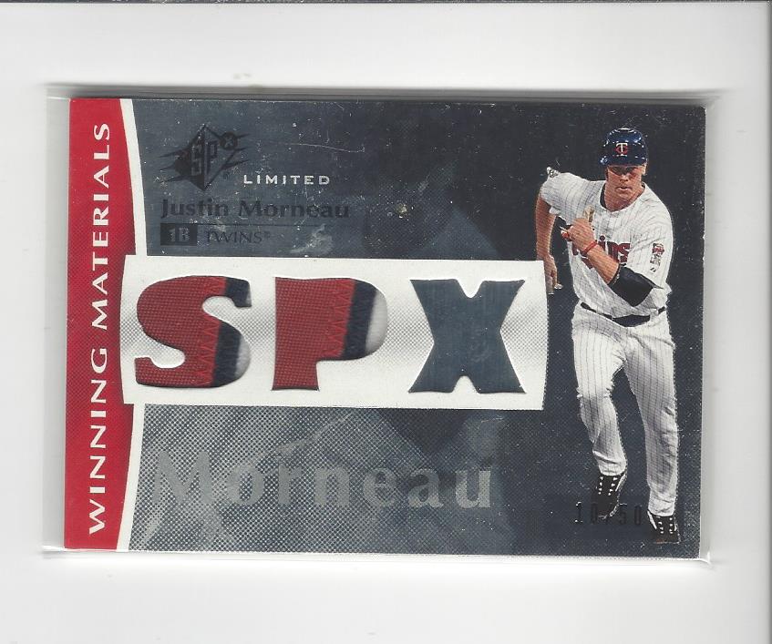 2008 SPx Winning Materials Dual Limited Patch SPx #MO Justin Morneau
