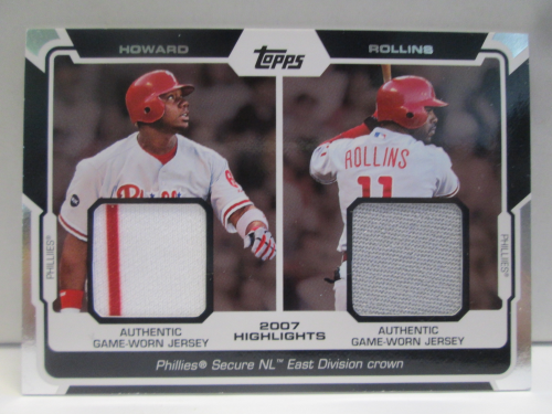 2008 Topps Highlights Relics Dual #HR Ryan Howard/Jimmy Rollins