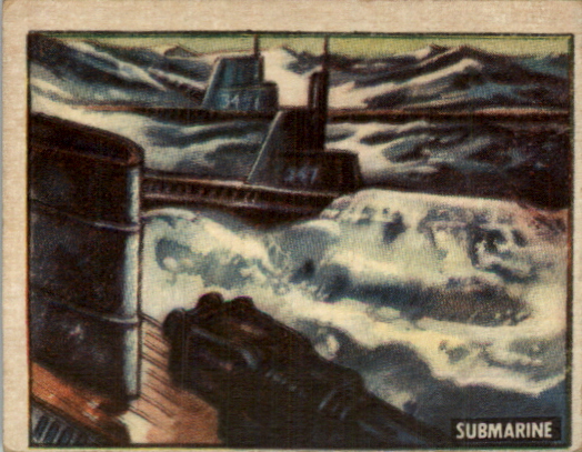 1950 Topps Freedom's War #175 Submarine