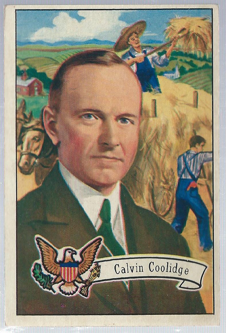 1952 Bowman U.S. Presidents #32 Calvin Coolidge