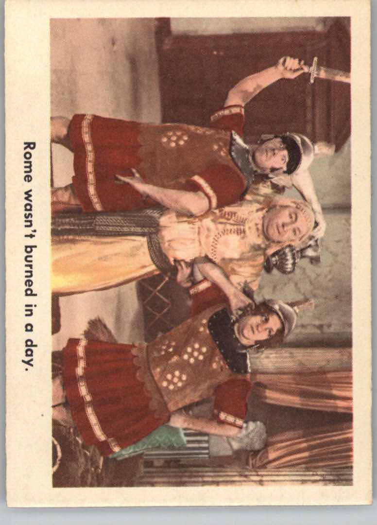 1959 Fleer The Three Stooges #50 Rome Wasn't Burned in a Day.