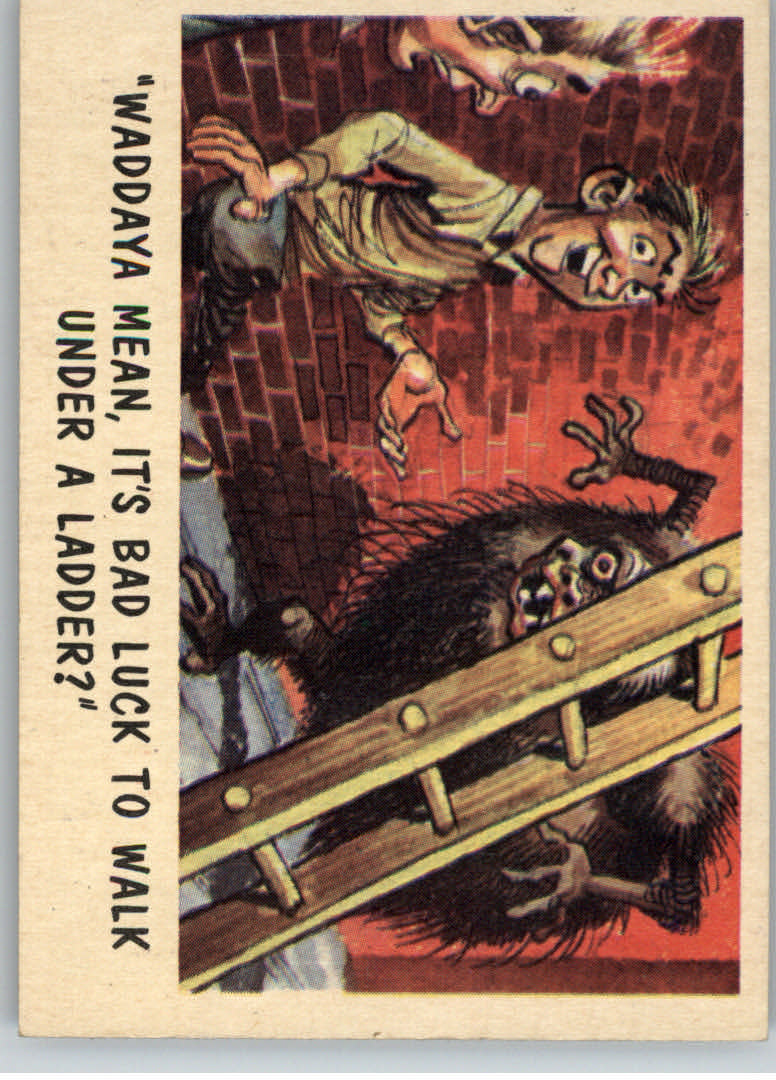 1959 Topps You'll Die Laughing Funny Monsters #48 Waddaya Mean, It's Bad Luck To