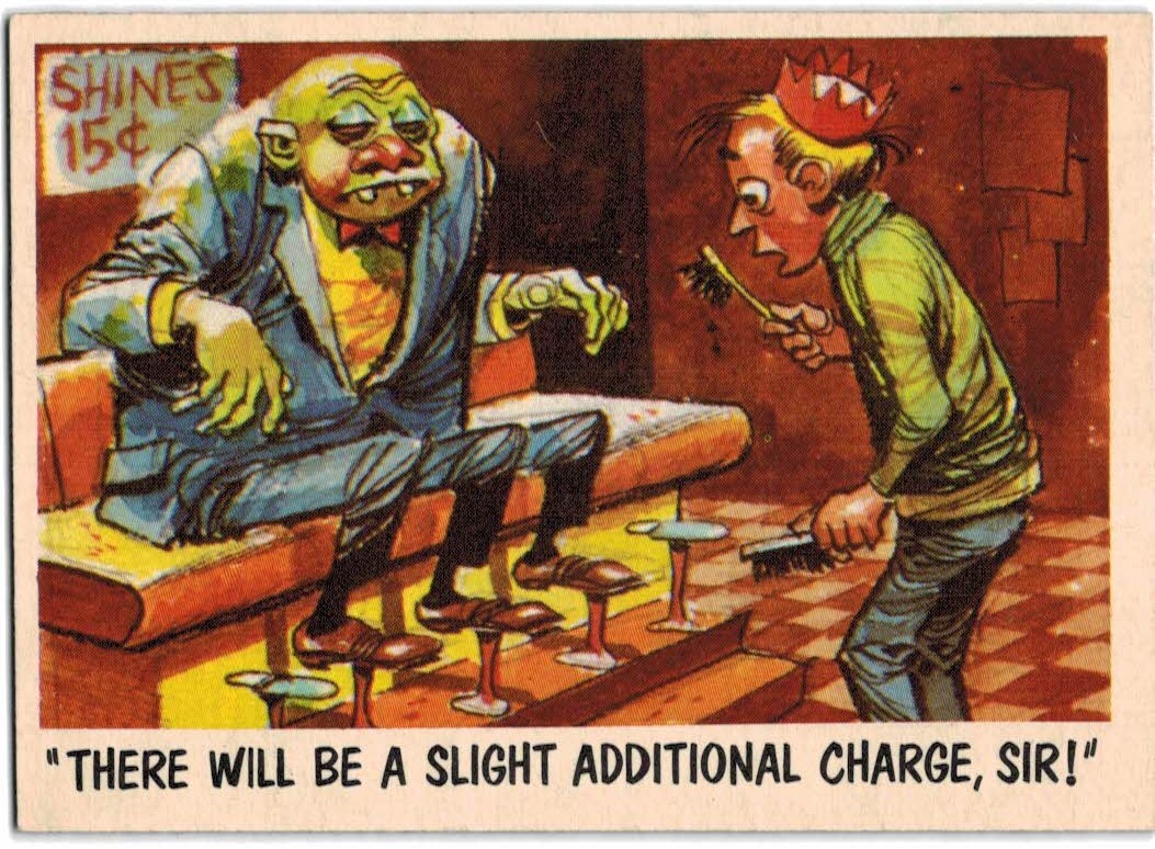 1959 Topps You'll Die Laughing Funny Monsters #61 There Will Be a Slight Addition