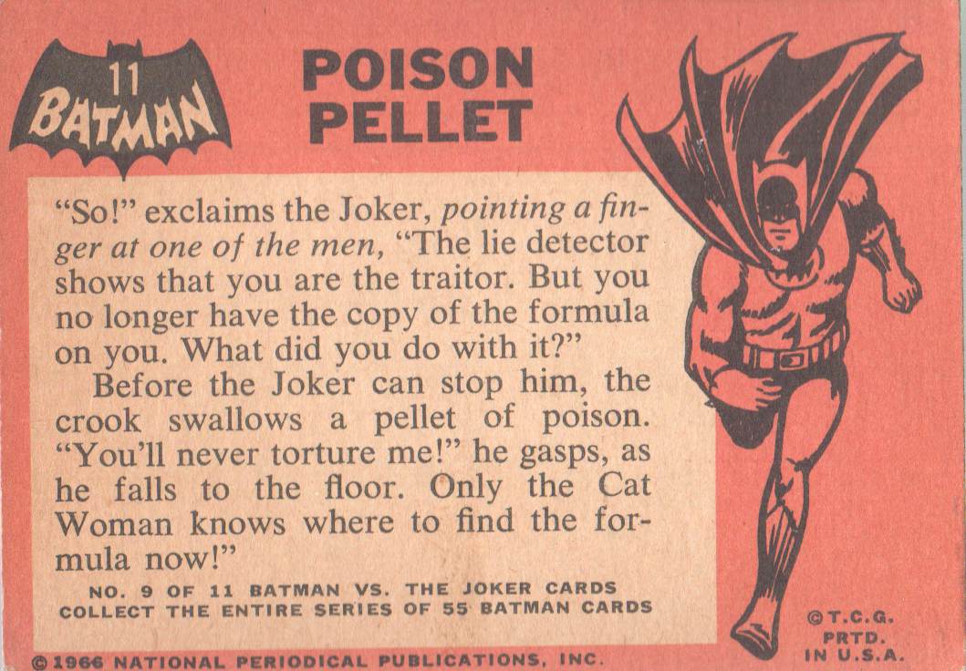 Tarjeta coleccionable Topps Batman Black Bat 1966 a elegir de la lista - Imagen 7 de 25