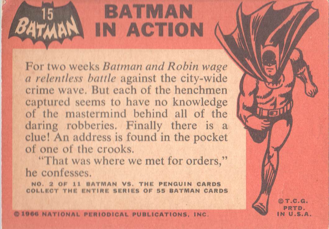 Tarjeta coleccionable Topps Batman Black Bat 1966 a elegir de la lista - Imagen 11 de 25