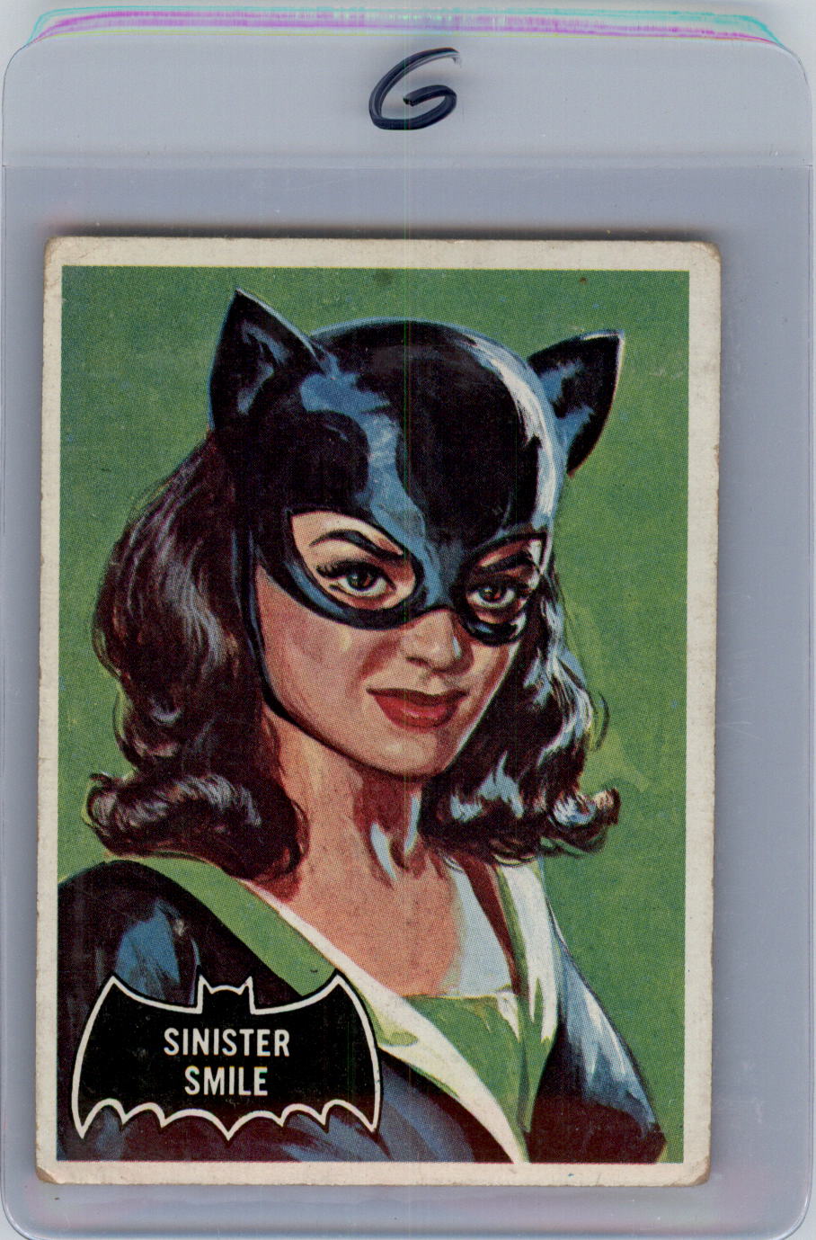 1966 Topps Batman Black Bat #27 Sinister Smile