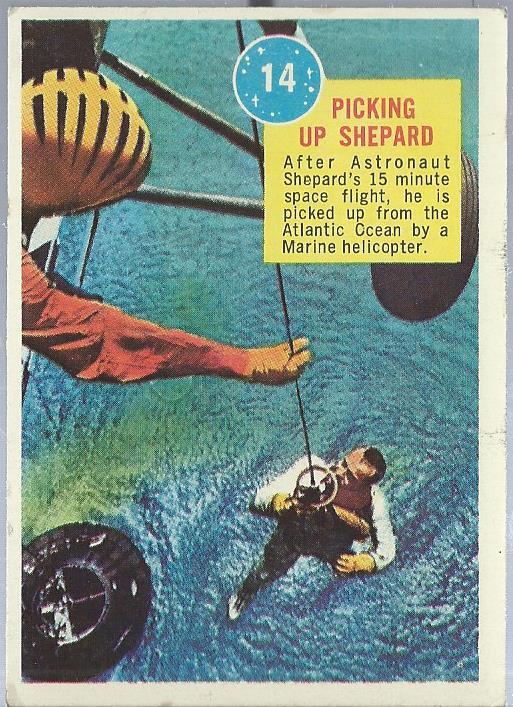 1963 Topps Space Popsicle #14 Picking Up Shepard