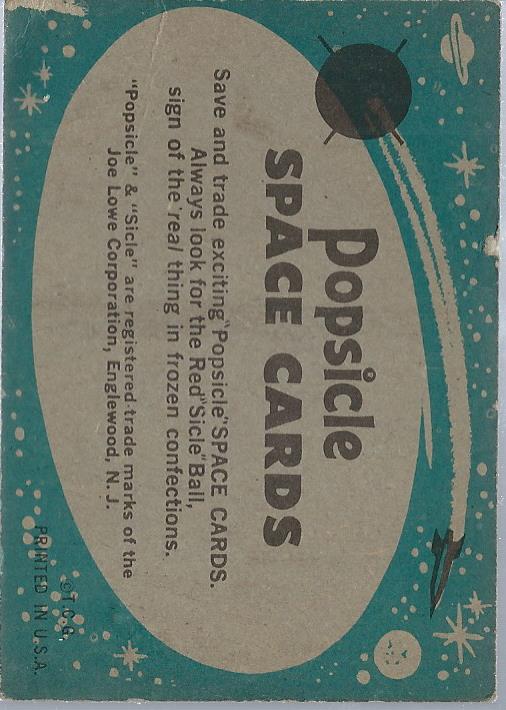 1963 Topps Space Popsicle #39 Checking His Suit back image