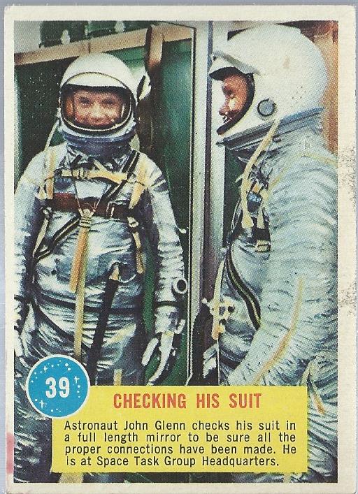 1963 Topps Space Popsicle #39 Checking His Suit