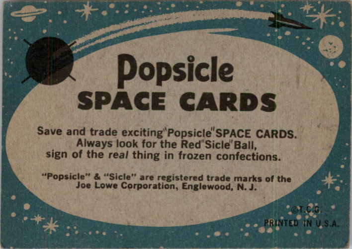 1963 Topps Space Popsicle #43 Studying His Maps back image