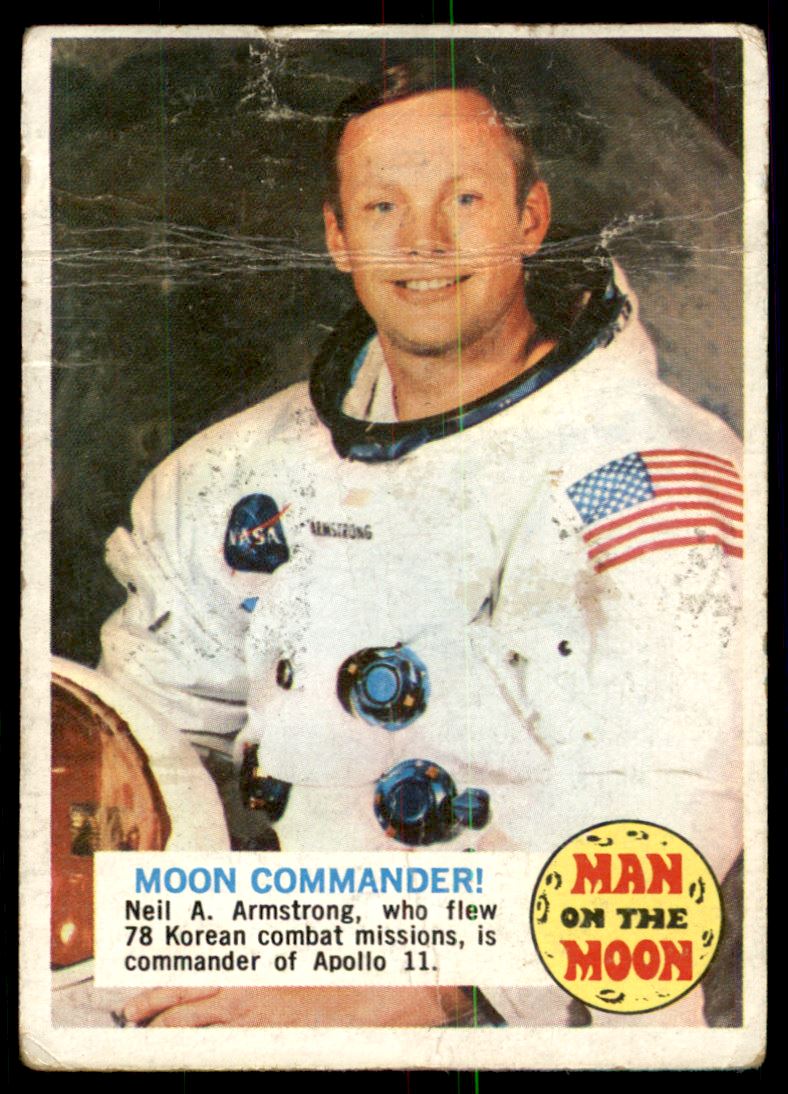 1969 Topps Man on the Moon #54B Moon Commander!