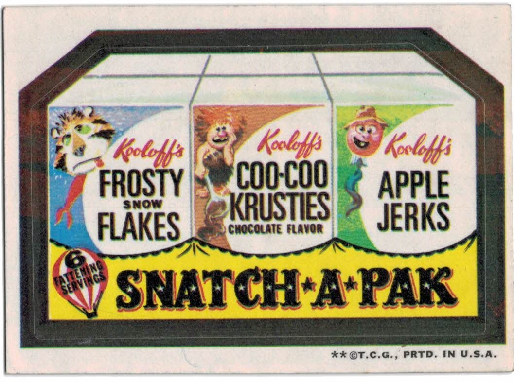 1973 Topps Wacky Packages Series 3 Tan Backs #27 Snatch-A-Pack