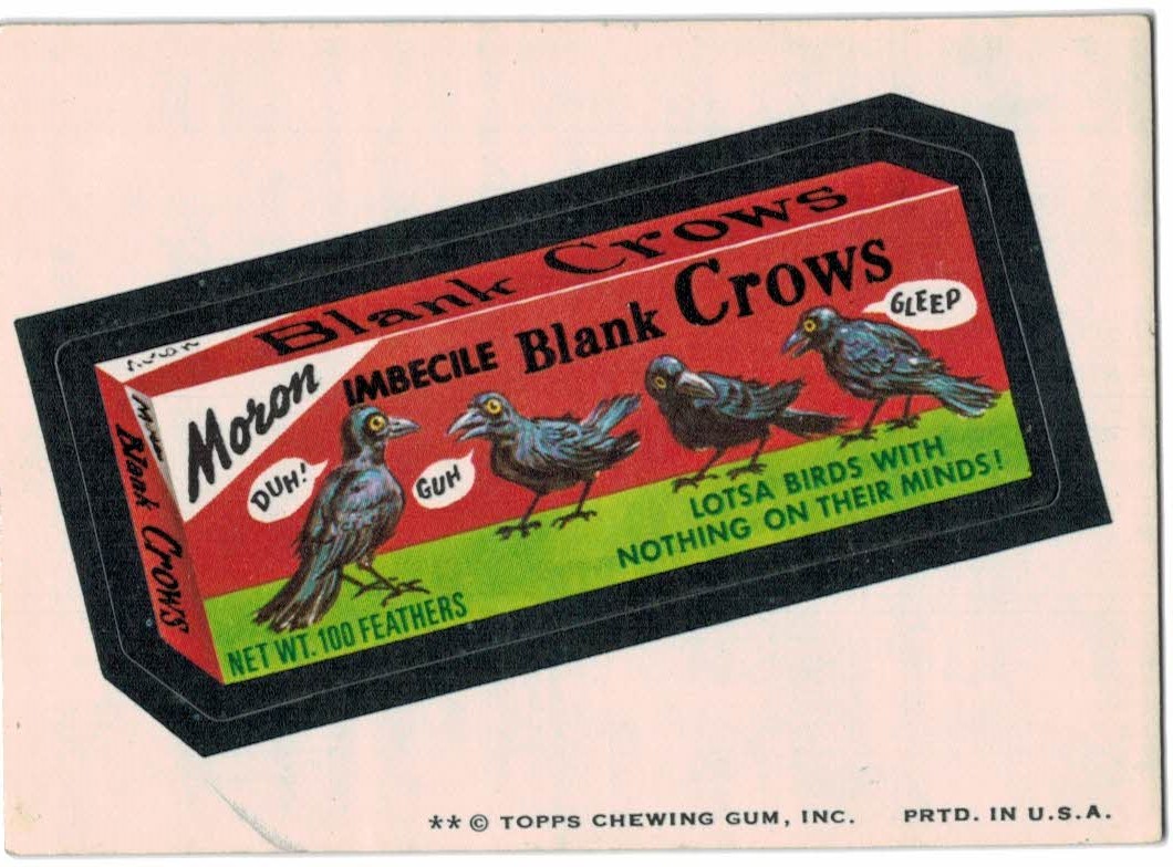 1974 Topps Wacky Packages Series 7 #4 Blank Crows