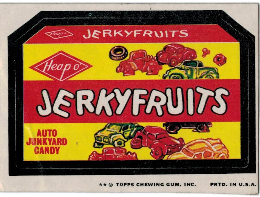 1974 Topps Wacky Packages Series 9 #16 Jerky Fruits