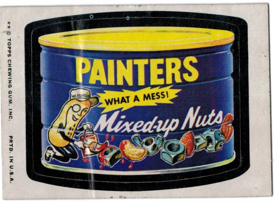 1974 Topps Wacky Packages Series 10 #20 Painters Peanuts