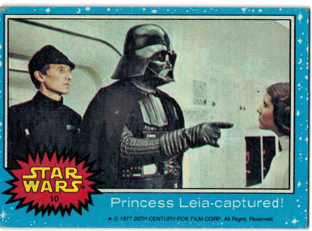 1977 Topps Star Wars #10 Princess Leia captured!