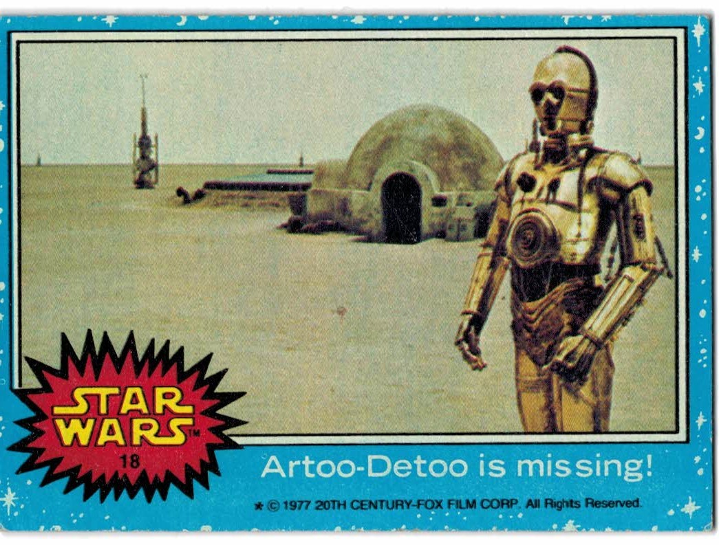 1977 Topps Star Wars #18 R2-D2 is missing!