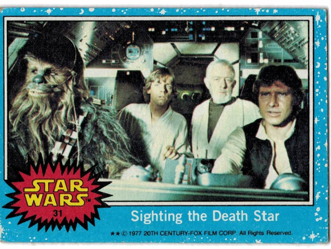 1977 Topps Star Wars #31 Sighting the Death Star