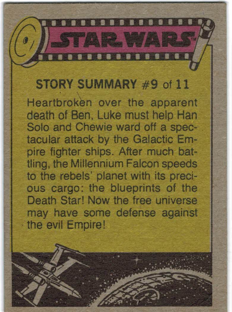 1977 Topps Star Wars #46 A desperate moment for Ben back image