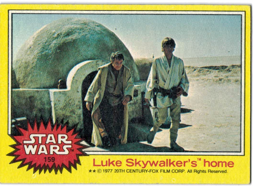 1977 Topps Star Wars #159 Luke Skywalker's home