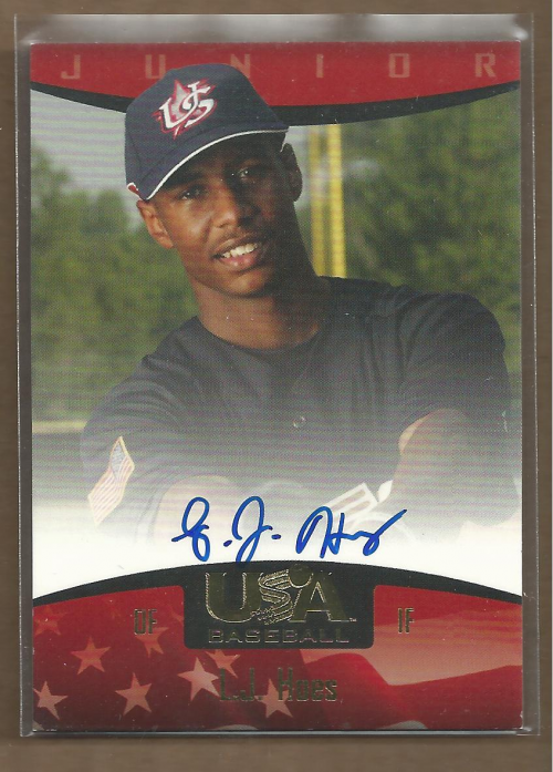 2008 USA Baseball Junior National Team On-Card Signatures #86 L.J. Hoes