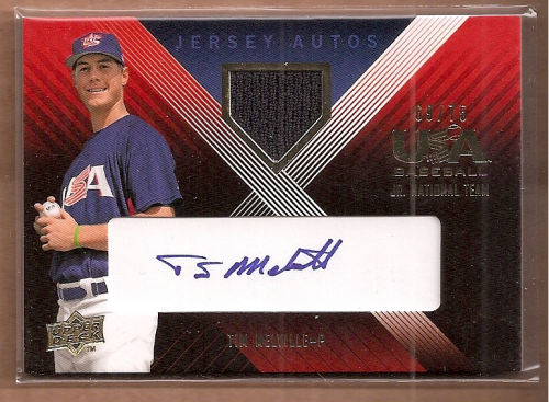 2008 USA Baseball Junior National Team Signature Jersey Blue #UI12 Tim Melville