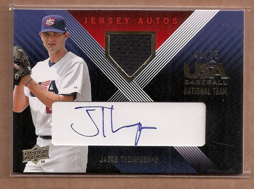 08 Usa Baseball National Team Blue 23 Jacob Thompson Jersey Auto 75 Ebay