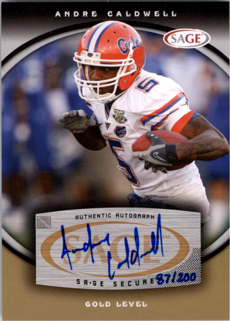 2008 SAGE Autographs Gold #9 Andre Caldwell
