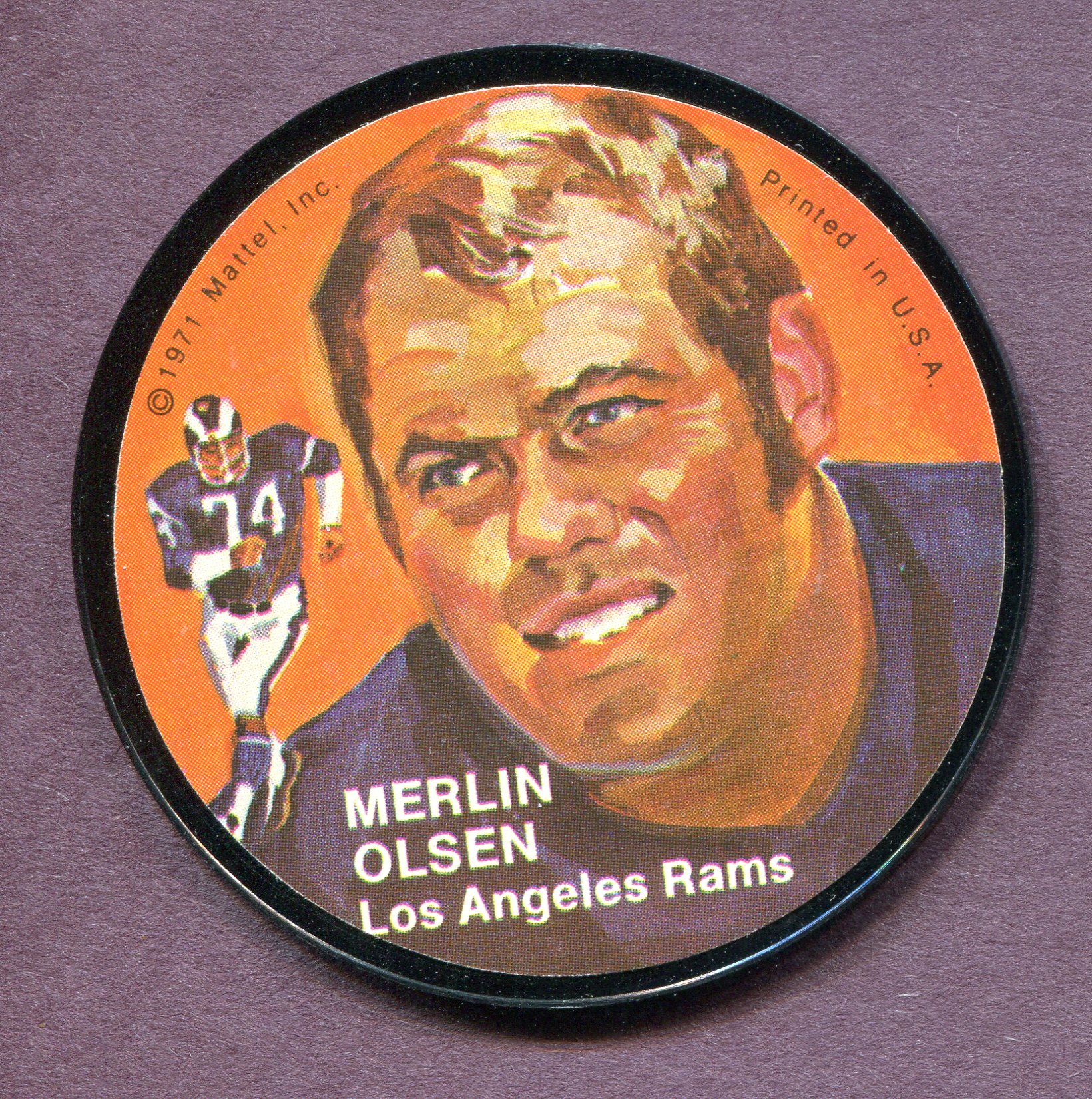1971 Mattel Mini-Records #NNO Merlin Olsen DP