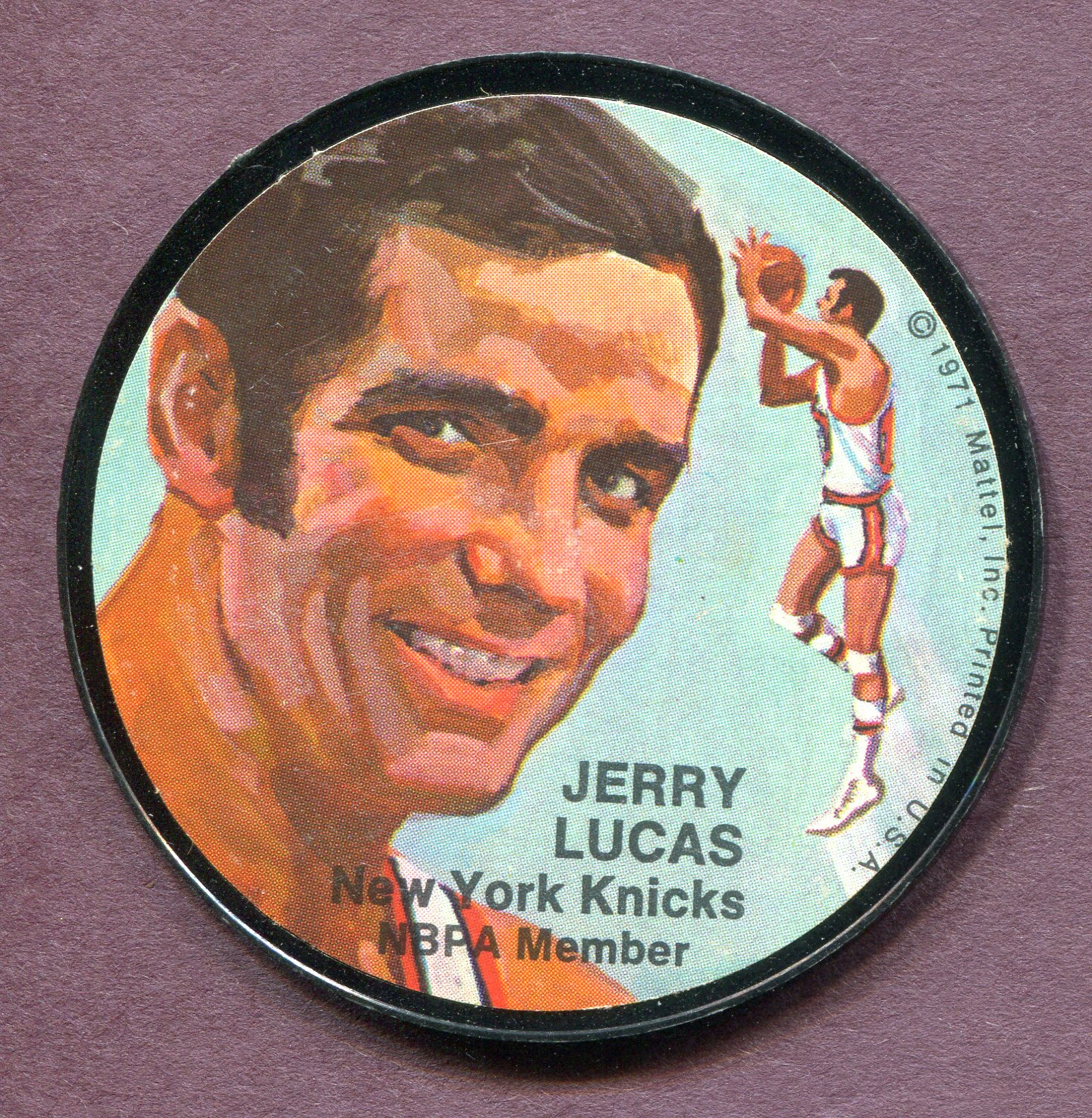 1971 Mattel Mini-Records #BK4 Jerry Lucas