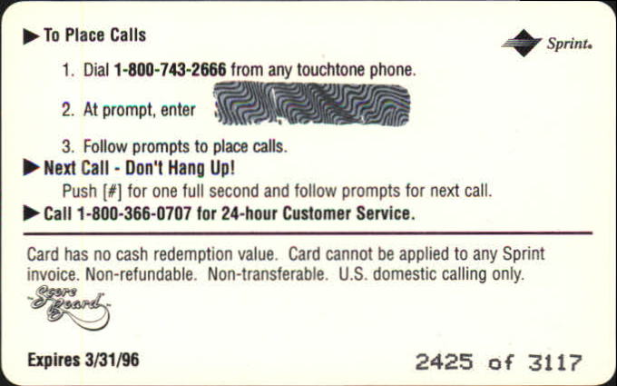 1994-95 Assets Phone Cards $2 #36 Steve McNair back image