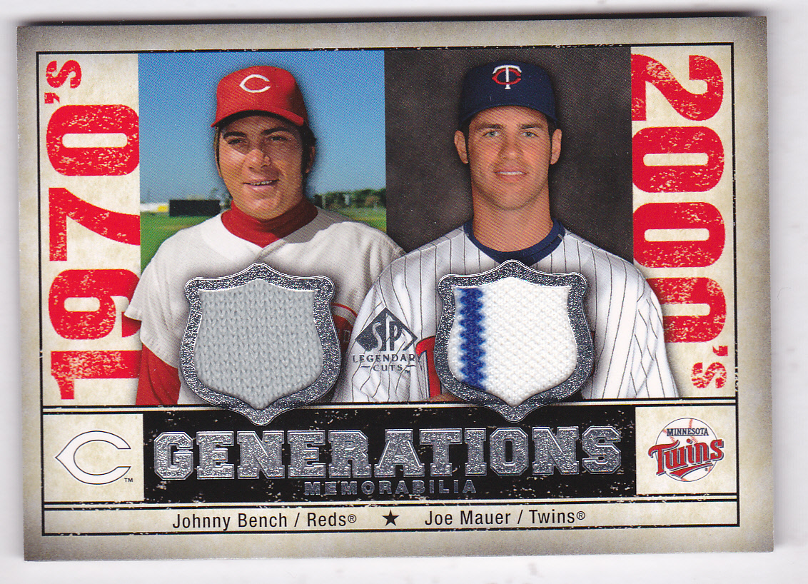 2008 Sp Legendary Cuts Generations Dual Memorabilia Bm Johnny
