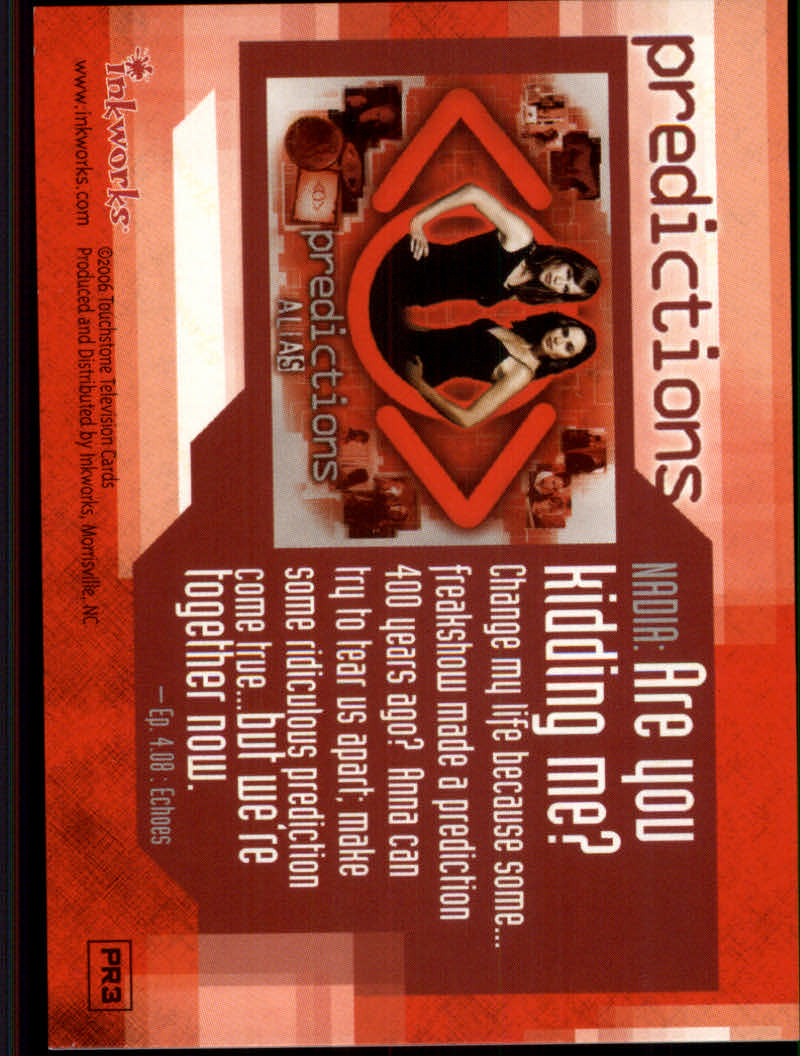 Alias Season Four (2006 Inkworks) "Insert and Promo" Cards - Picture 13 of 17