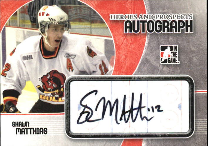 2007-08 ITG Heroes and Prospects Autographs #ASM Shawn Matthias