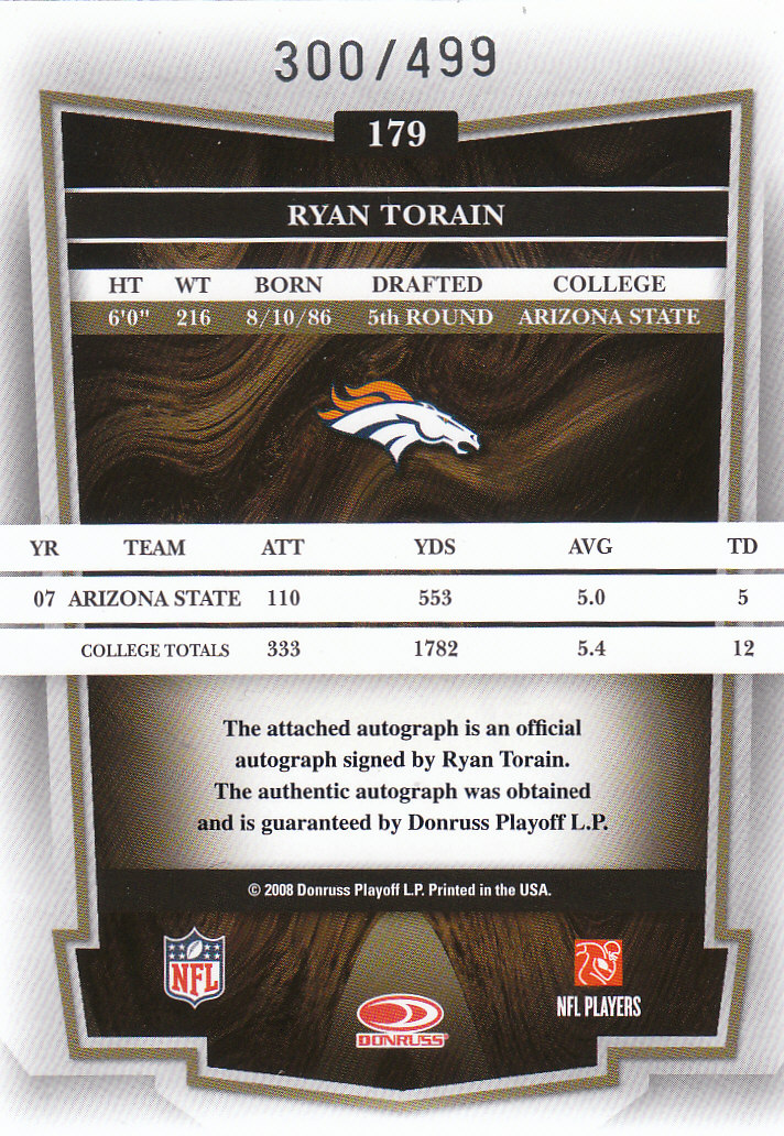 2008 Donruss Classics Football - Picture 209 of 268