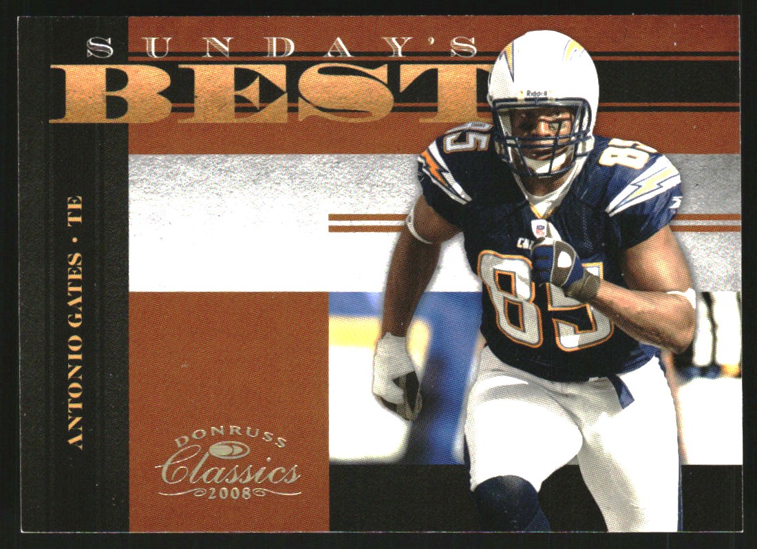 2008 Donruss Classics Sunday's Best Gold #14 Antonio Gates