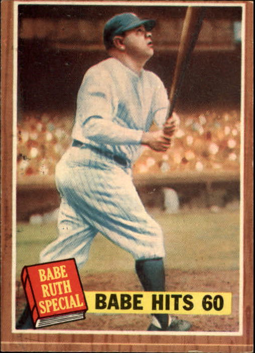 1962 Topps #139A2 Babe Ruth Special 5/Babe Hits 60 No Pole