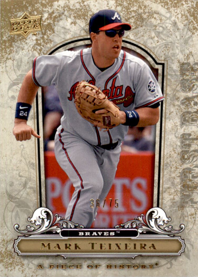 2008 UD A Piece of History Gold #5 Mark Teixeira
