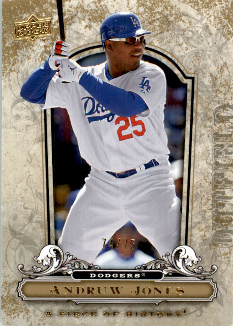 2008 UD A Piece of History Gold #49 Andruw Jones