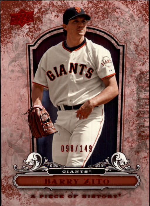 2008 UD A Piece of History Red #81 Barry Zito