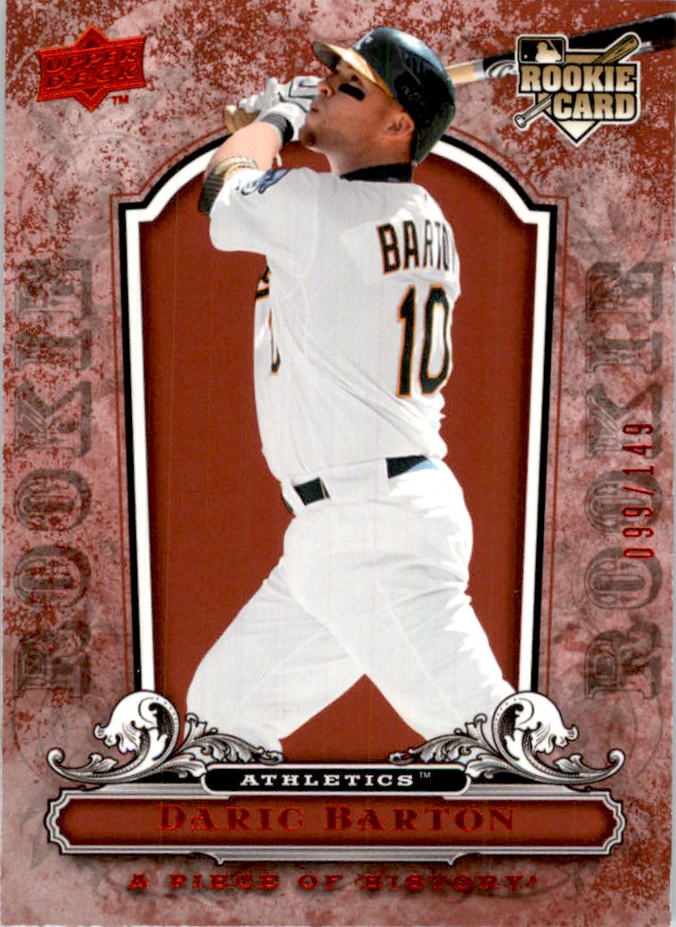2008 UD A Piece of History Red #133 Daric Barton