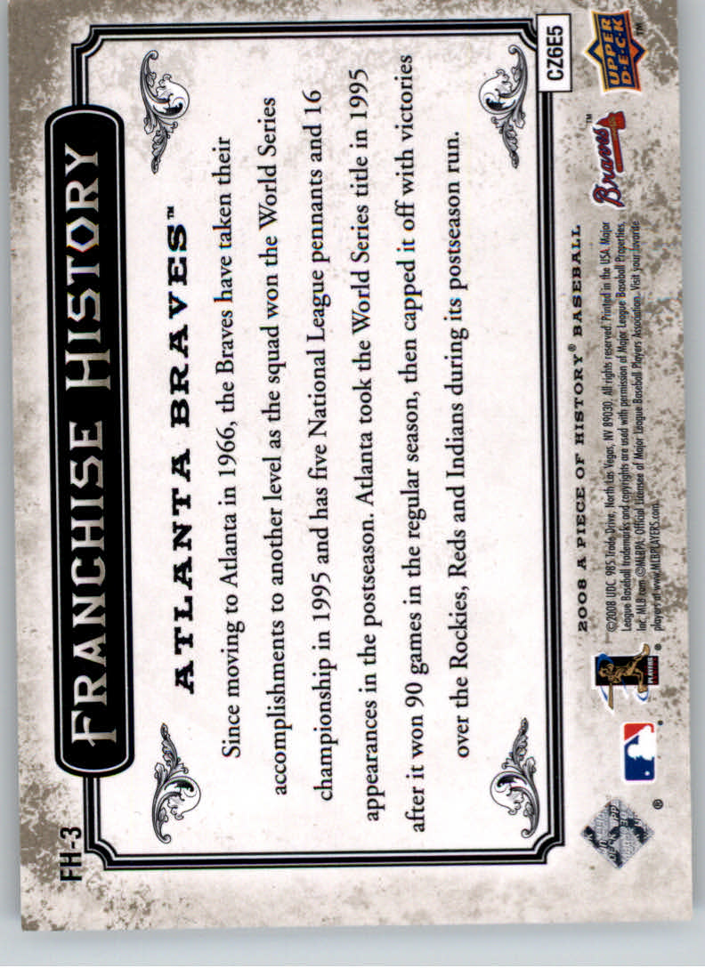 2008 UD A Piece of History Franchise History #FH3 Mark Teixeira back image