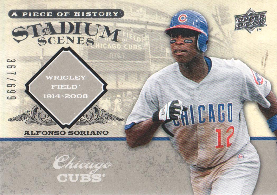 2008 UD A Piece of History Stadium Scenes #SS11 Alfonso Soriano